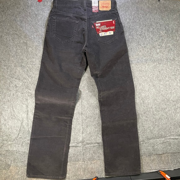 Vintage Levi's Black Corduroy Pants 559 Relaxed Straight Men's 34x36 Y2k NOS - Picture 1 of 12